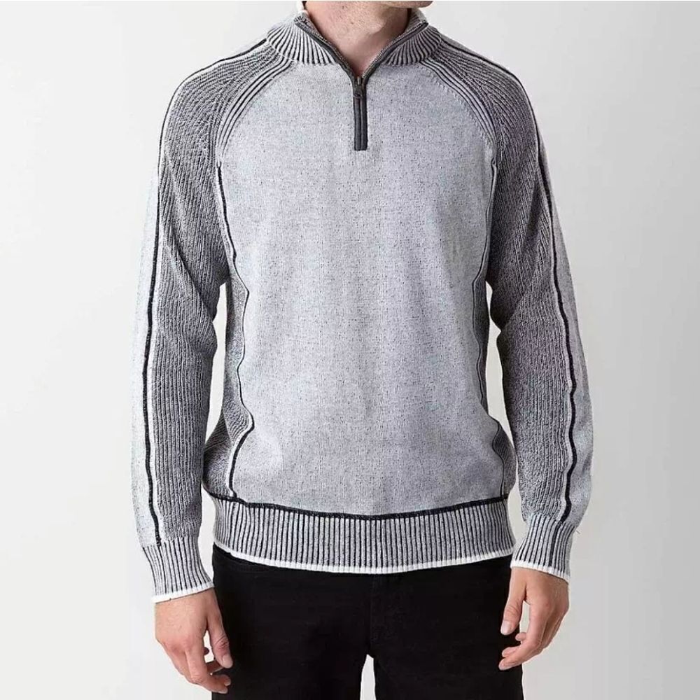 BKE Buckle Men's Black Heathered Hooded Pullover Long Sleeve Sweater